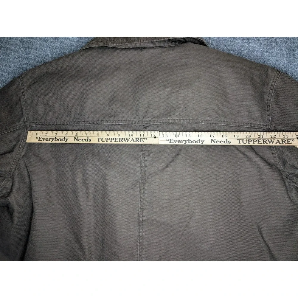 Wolverine Mens Size XXL Brown Canvas Duck Jacket Fleece Lined Torso Quilted Arms